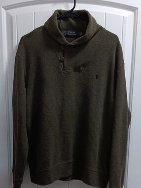 Ralph Lauren Luxury Jersey Shawl Collar Sweater